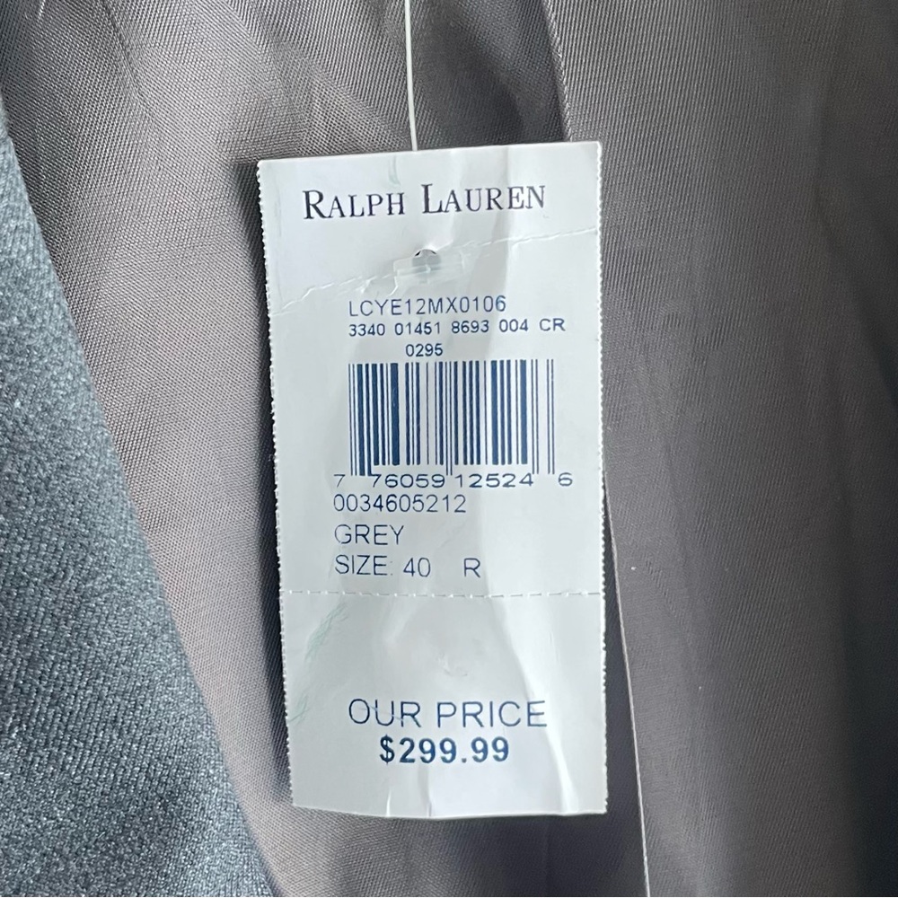 NWT Lauren Ralph Lauren 40R Blazer 100% Wool Ultraflex Charcoal Grey Sport #716 - Picture 2 of 15